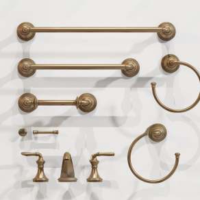 现代卫浴用品小件组合3D模型下载